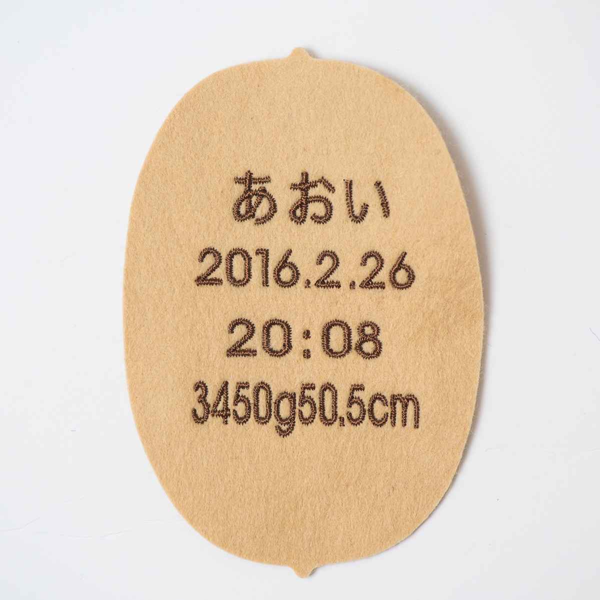 Pattern 1 左足の刺繍例